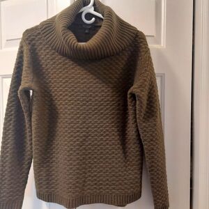 CASHMERE Ann Taylor Cowl neck olive green sweater